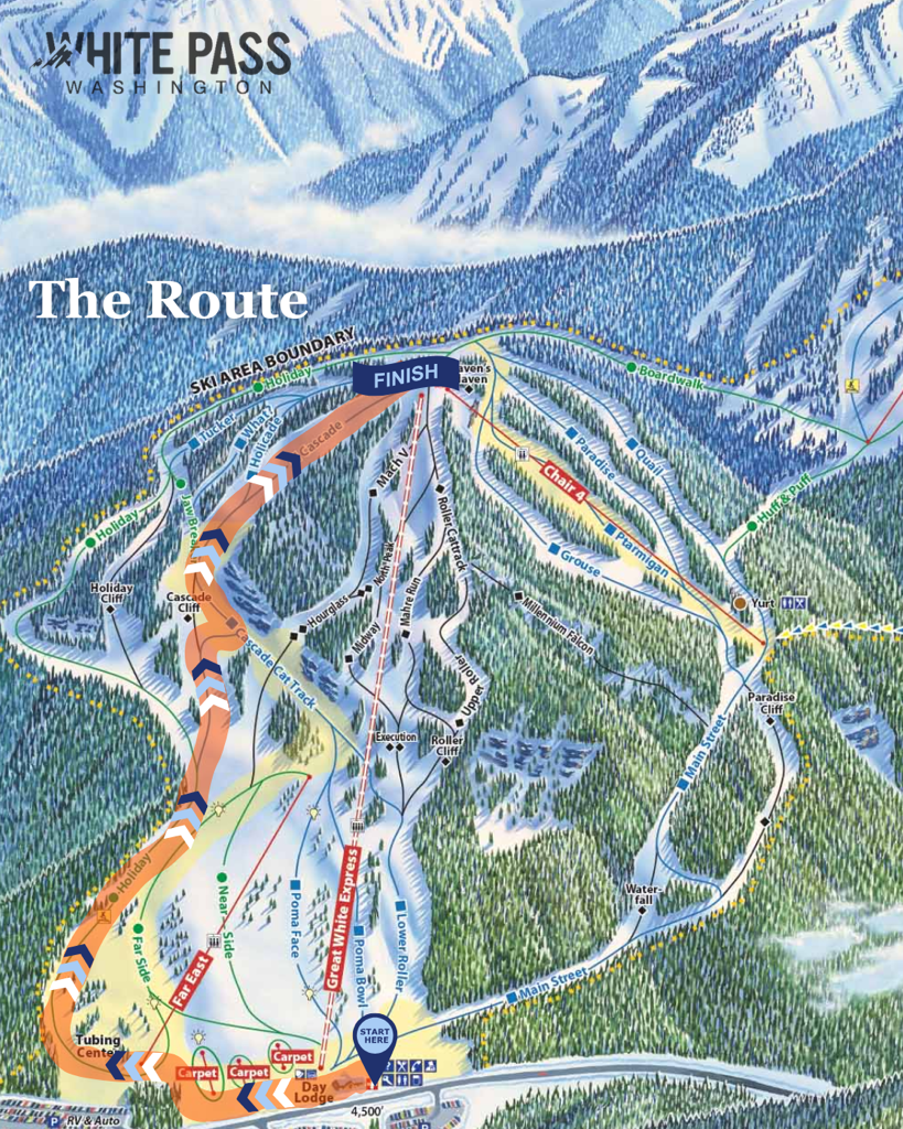 uphill route